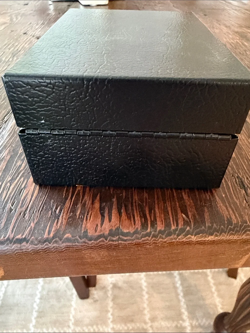 Buddy Products - Vintage Black Index Card File Box with Alphabet Tabs - Black